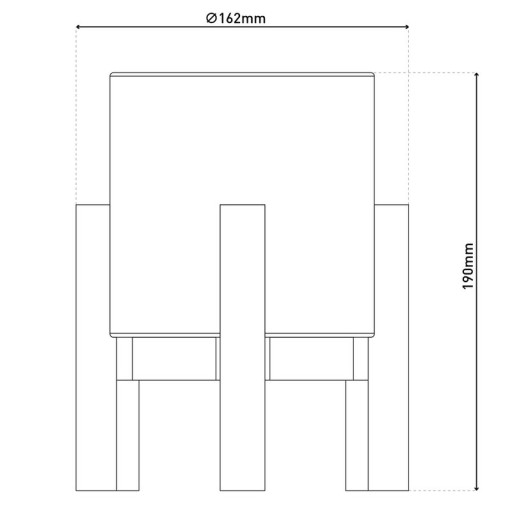Ackitical lamp "Madita" 19 cm high, in white/nature, with integrated LED, dimmable with touch sensor