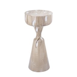 Maran Sidetable | Crème | Ronde Celvorm | Shiny – Large - Product afbeelding