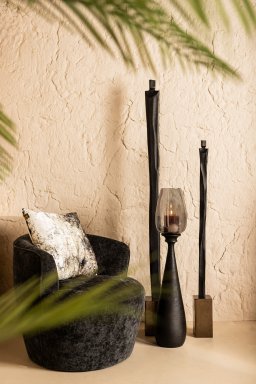 Mathias Black Alu Statue Human Shaped Large