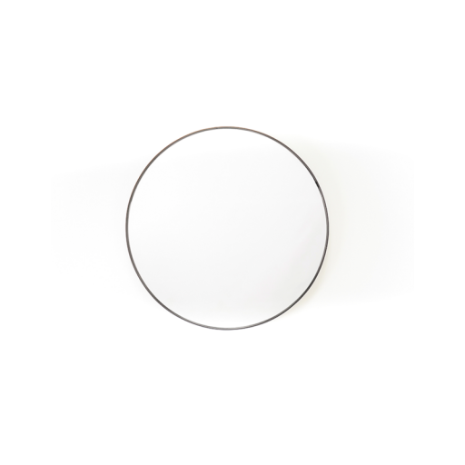 Mirror - Round - Metal - Black- 60x3x60cm