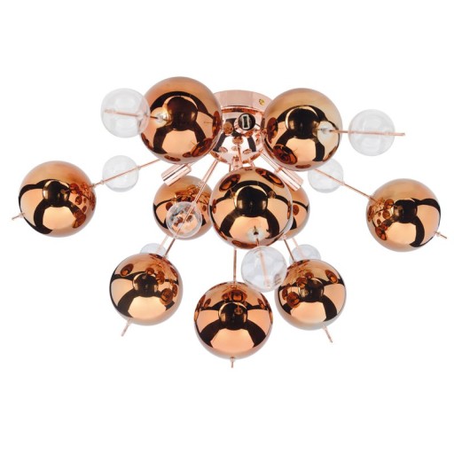 Ceiling light "Explosion" Metal and glass, G9 versions, ceiling lamp for dining room, living room, hallway or office, Ø57 cm