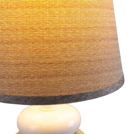 Ceramic table lamp "Stoney", ceramic table lamp in brown, with E14 socket, table lamp for dining room, living room, hallway or office, or as a bedside lamp, 31 cm high