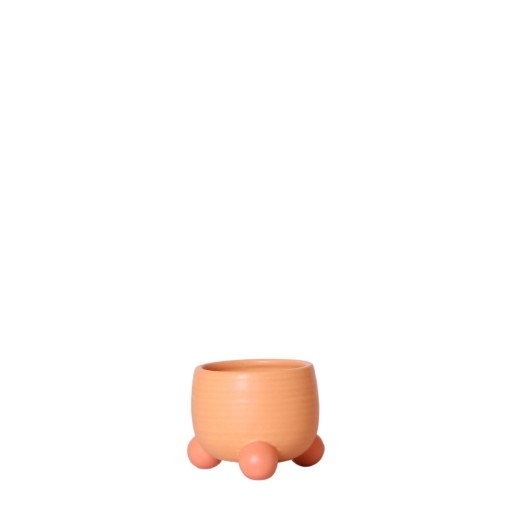 Kolibri Home | Rolling peach bloempot - Peach kleurige keramieken sierpot Ø6cm