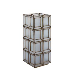 Layra White Milk Glass Table Lamp Antique High