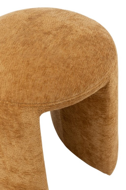 J-Line stool Round - textile - ocher
