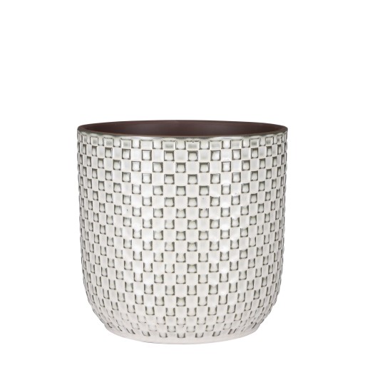 Daan Bloempot - H21 x Ø22 cm - Wit