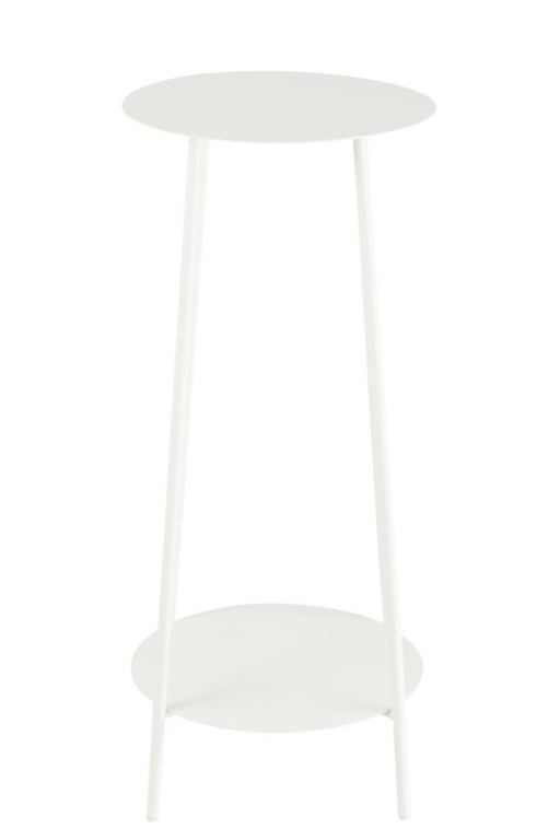 J-Line Flower Stand Two Metal White