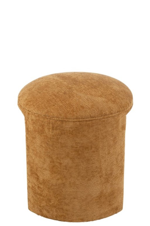 J-Line stool Round - textile - ocher