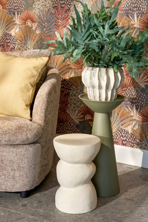 Chiel side table - H55 x Ø28 cm - FSC 100% - Metal - Green