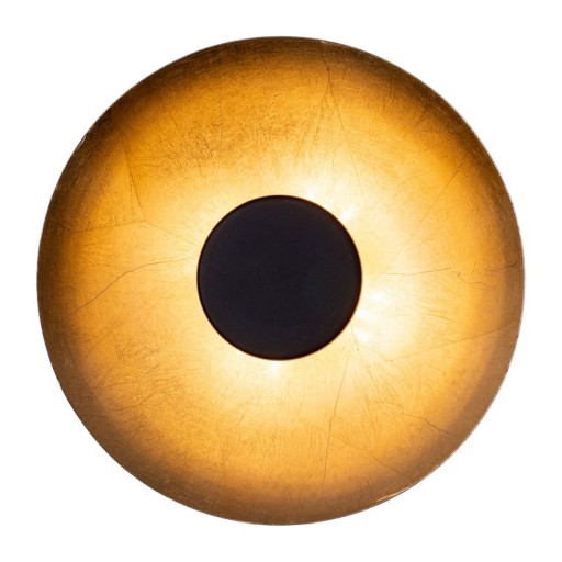 LED ceiling lamp "Firenze" metal ceiling lamp in black, and gold, LED firmly installed, lighting for living room, office or the entrance rod 30 cm diameter