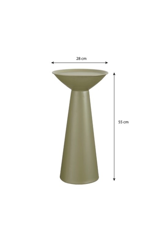 Chiel side table - H55 x Ø28 cm - FSC 100% - Metal - Green