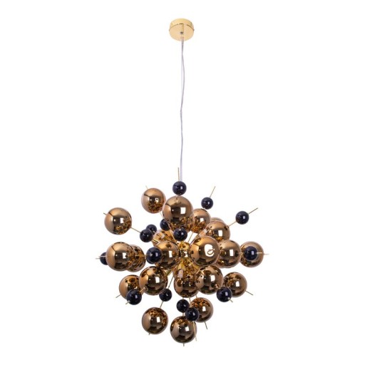 Pendant lamp "explosion" of metal and glass, G9 versions, hanging lamp for dining room, living room, hallway or office, Øca. 65 cm