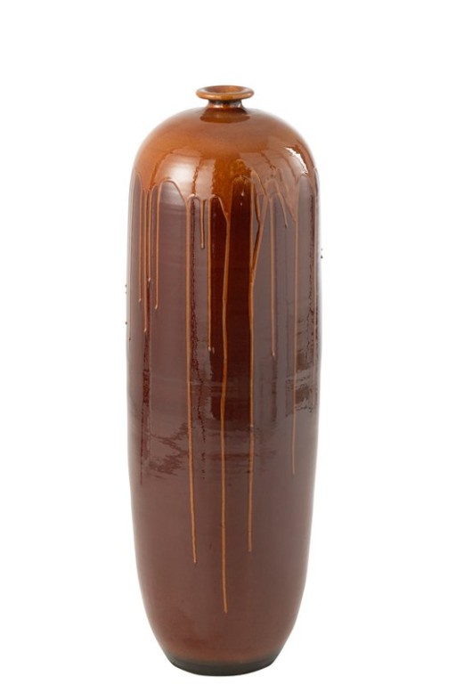 J -Line Vase Lee Shiny - Terra - Brown/Orange - Large - 95 cm high