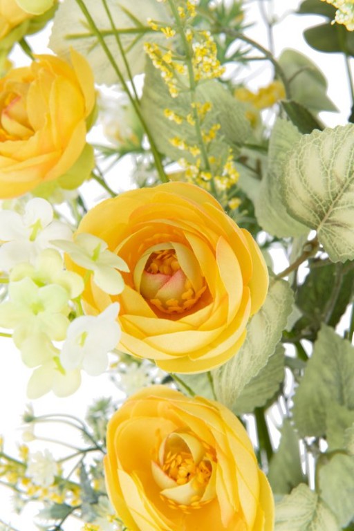J-Line bouquet Flowers - plastic - yellow