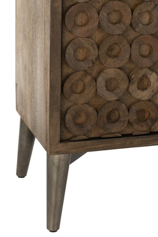 J-Line Cabinet 2 Doors Mango Wood/MDF Brown