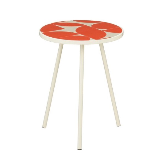 Bologna Side table Outside - H51 x Ø39 cm - Metal - Red