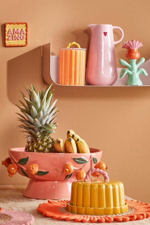 Melika Decoration Scale - H16 x Ø39 cm - Ceramics - Pink