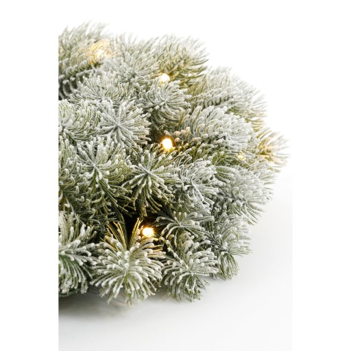 Nagoya Kerstkrans met LED Verlichting en Timerfunctie - H12 x Ø60 cm - Groen