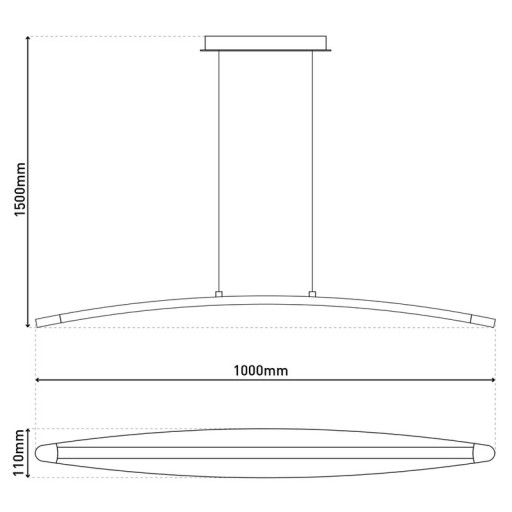 LED pendant light "Bow"