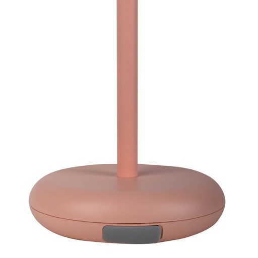 Cordless tablet light "Pasi" for outside and inside, made of metal and plastic in pink, dimmable, with touch and memory function, approx. 26 cm high