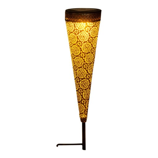 2er-Set LED Solarleuchte "PAULA" , für Außen, Erdspieß aus Metall und Kunststoff in Braun, mit integrierter LED