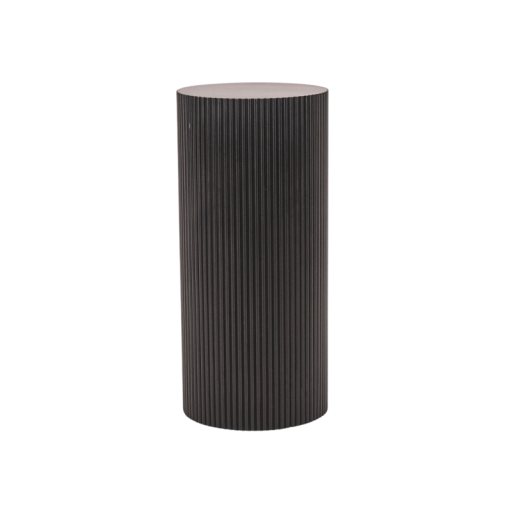 Side Table / Pillar- Cylinder - MDF - Black -30x65cm