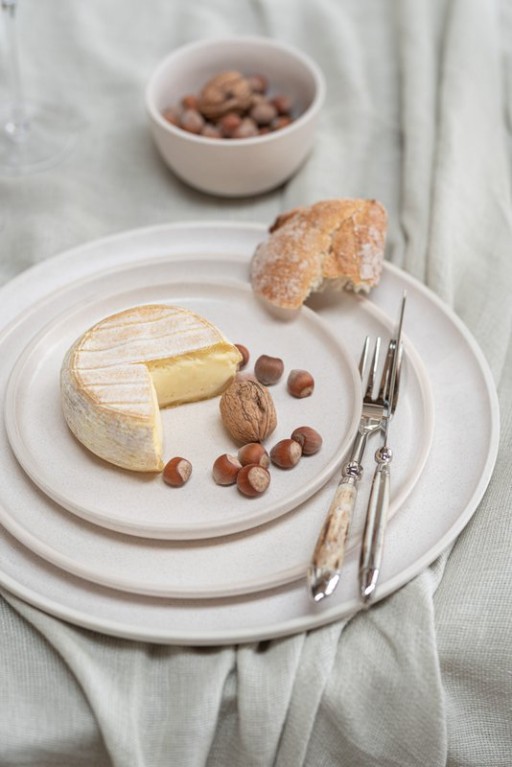 J-Line Marie plate - ceramic - cream - L - 6x