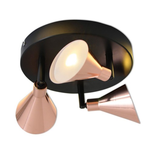 3 LED wall u. "Copper" ceiling spotlight d:38cm