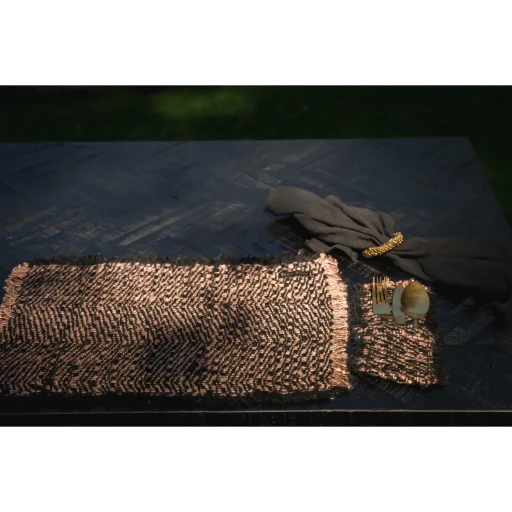 The Oh My Gee Bestekhouder - Zwart Koper - Set van 4