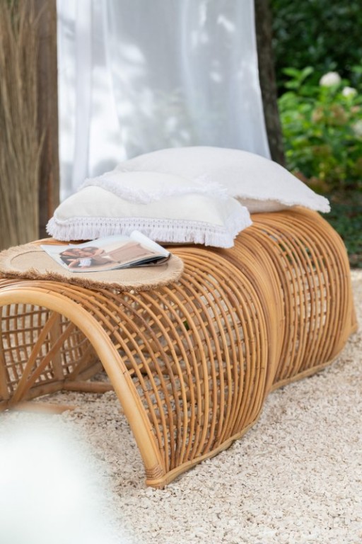 J-Line bank Roni - rotan - naturel