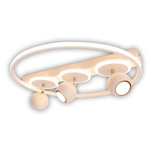 3 SPOT LED ceiling lamp "Ronda" Ø 50cm, made of metal and plastic, white, GU10, spots inside