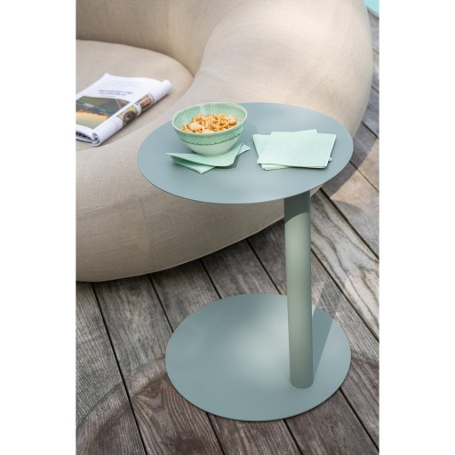 J-Line Bijzettafel Rond Metaal Groen
