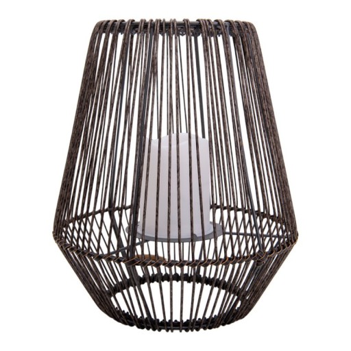 LED solar lamp "Plasto" Ø 26 cm outdoors made of brown metal and plastic