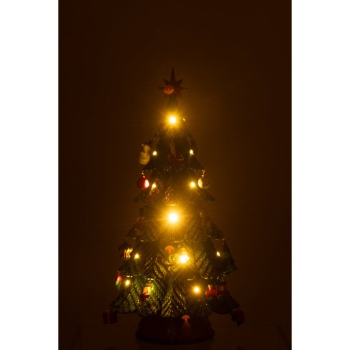 J-Line decoratie Kerstboom Ornamenten - polyresin - mix - S - LED