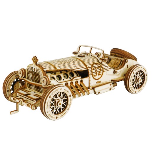 Wooden Puzzle 3D Grand Prix Car, Robotime, MC401, 18.9x8x6 cm