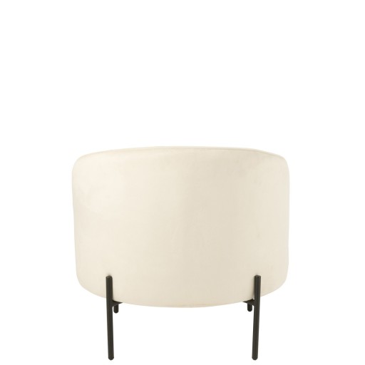 J-Line Zetel Ijzer Gebroken Wit/Zwart