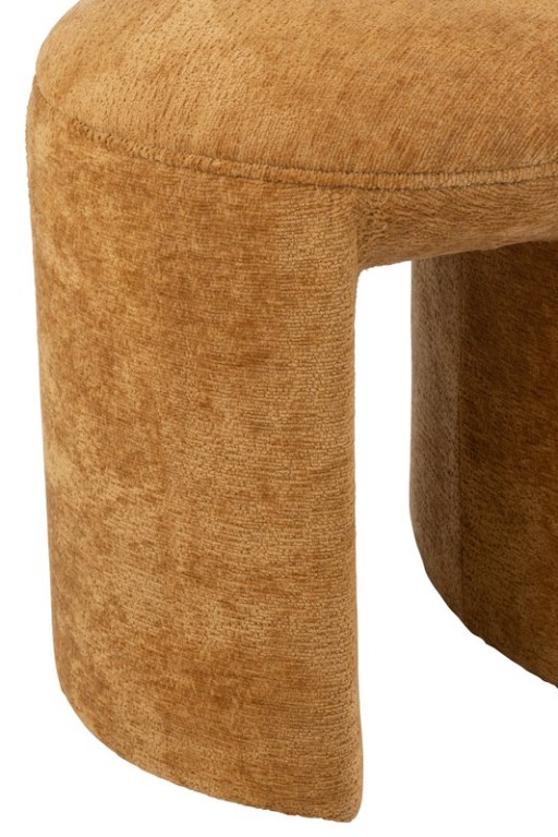 J-Line stool Round - textile - ocher