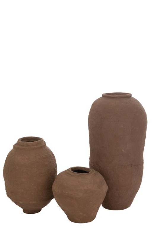 J -Line Vase - Paper Mache - Brown - Large - 96 cm high