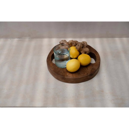 The Teak Root Tray - Natural - S