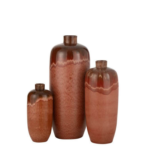 J-Line vaas Aline - keramiek - rood - large - 89 cm hoog