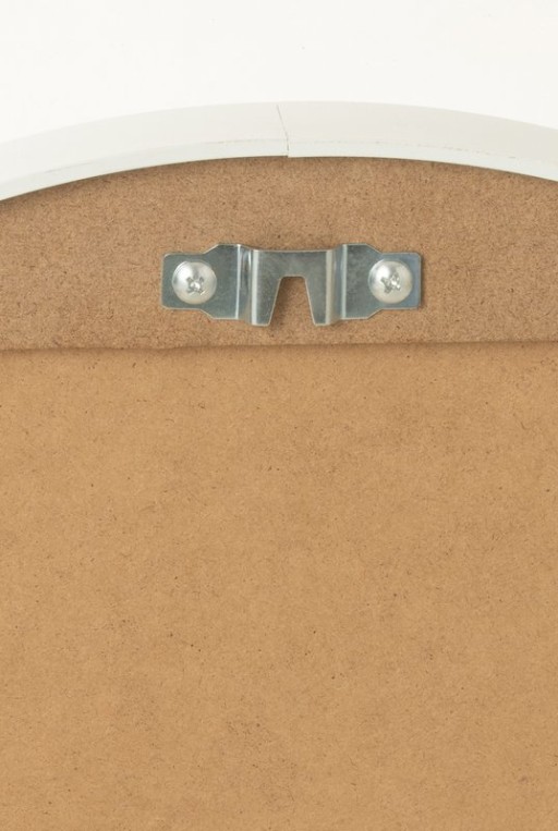 J -Line Mirror Round - Glass/Metal - White - Small - Ø 40 cm