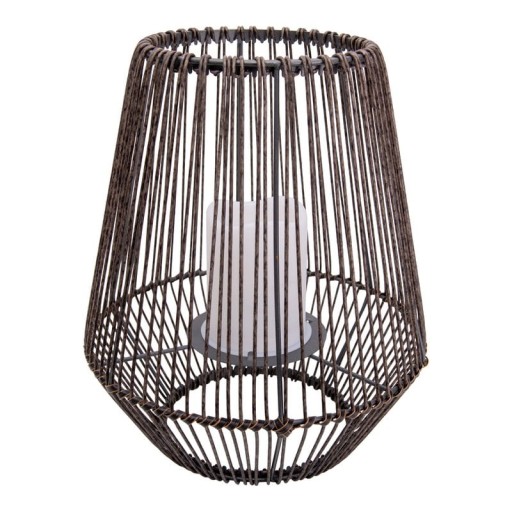 LED solar lamp "Plasto" Ø 26 cm outdoors made of brown metal and plastic