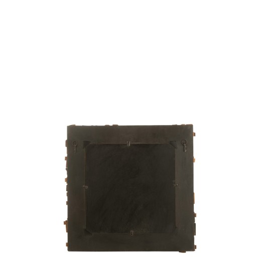 J-Line spiegel Syma - hout/spiegel - naturel - small - 90 x 90 cm