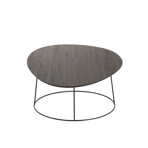 J-Line salontafel Ovaal - hout/metaal - donkerbruin