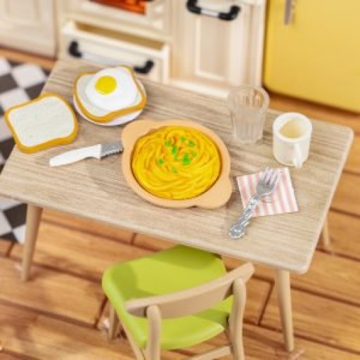 DIY Huisje Super Creator Happy Meals Kitchen, Robotime, DW008, 16,3x16,3x15,2cm