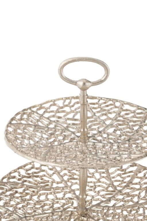 J-Line Plateau 3 Level Coral Metal Champagne