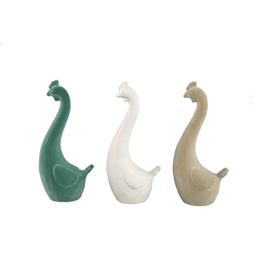 Smita Cream Poly Chicken Shaped Statue
