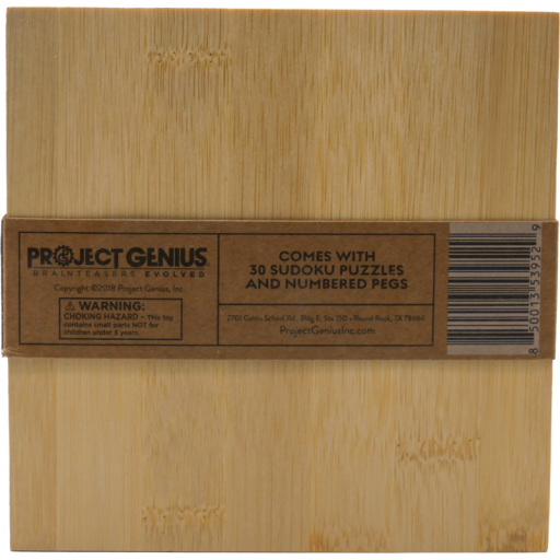 Brainteaser Bamboo Sudoku, Project Genius, EC305, 14x14x3cm