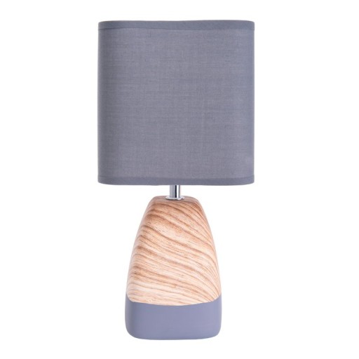 Ceramict table lamp "Cremona" made of ceramic in brown/gray with E14 socket, table lamp for living rooms 31 cm high