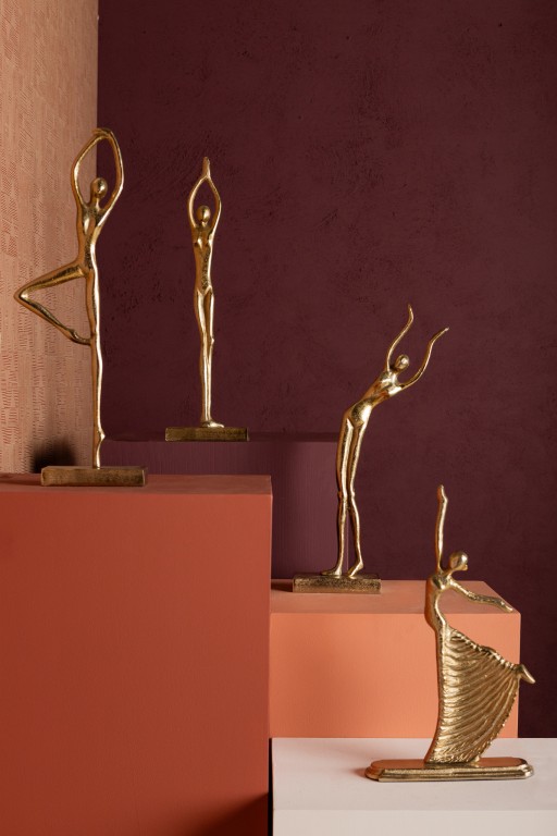 Saaqi Gold Casted Alu Statue Dancing Lady B